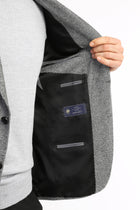 Orta Füme İtalyan Kaşmir Ceket