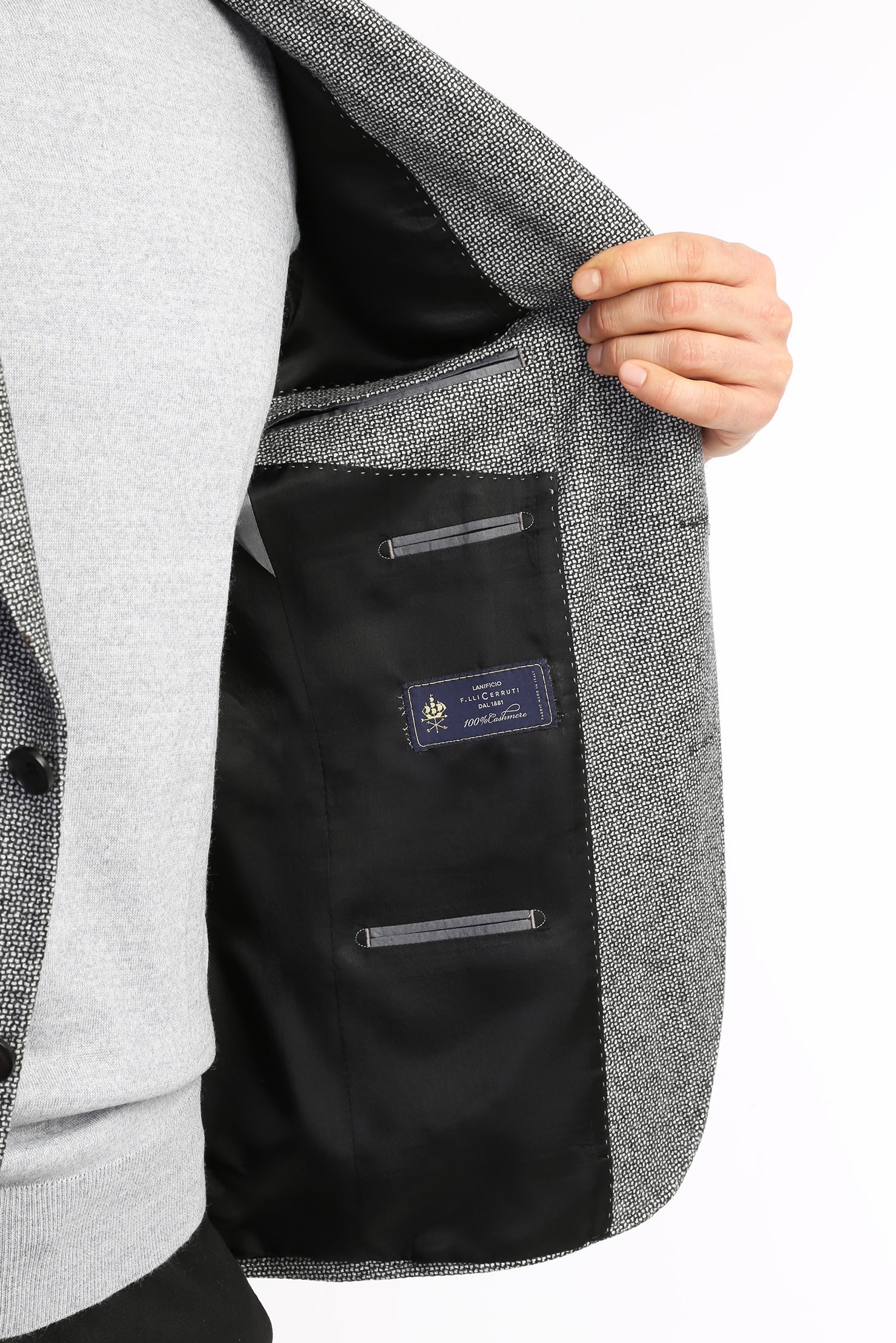 Orta Füme İtalyan Kaşmir Ceket