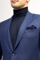 Koyu Mavi Regular Fit İtalyan Kaşmir Ceket