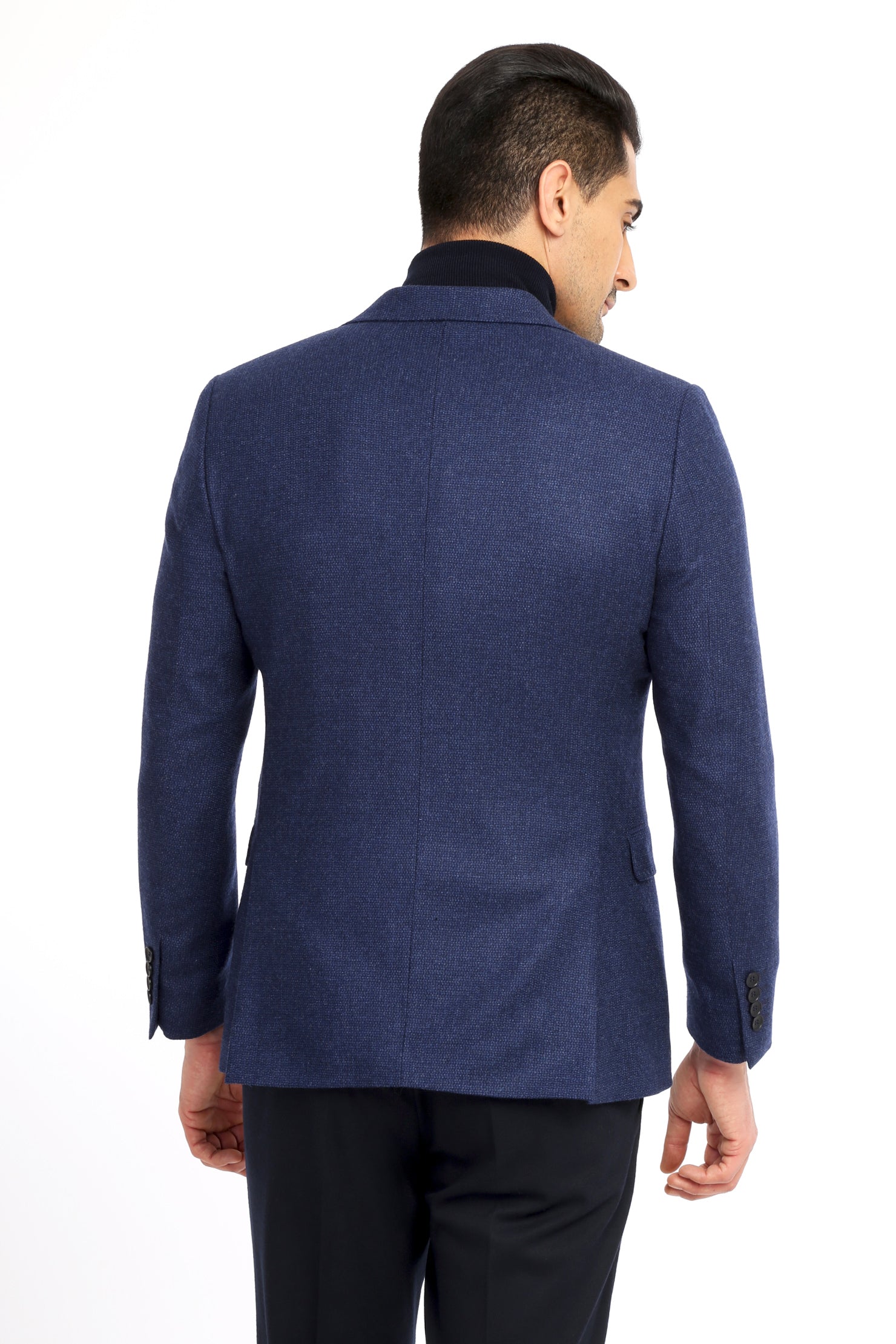 Koyu Mavi Regular Fit İtalyan Kaşmir Ceket