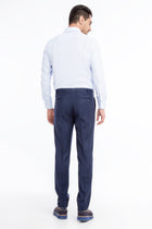 Mavi 4 Drop Relaxed Fit Rahat Kesim ?talyan Yün Flanel Kuma? Pantolon-Abdullah Ki??l?