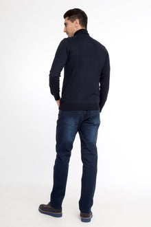 Mavi Slim Fit Dar Kesim Likral? Denim Pantolon-Abdullah Ki??l?