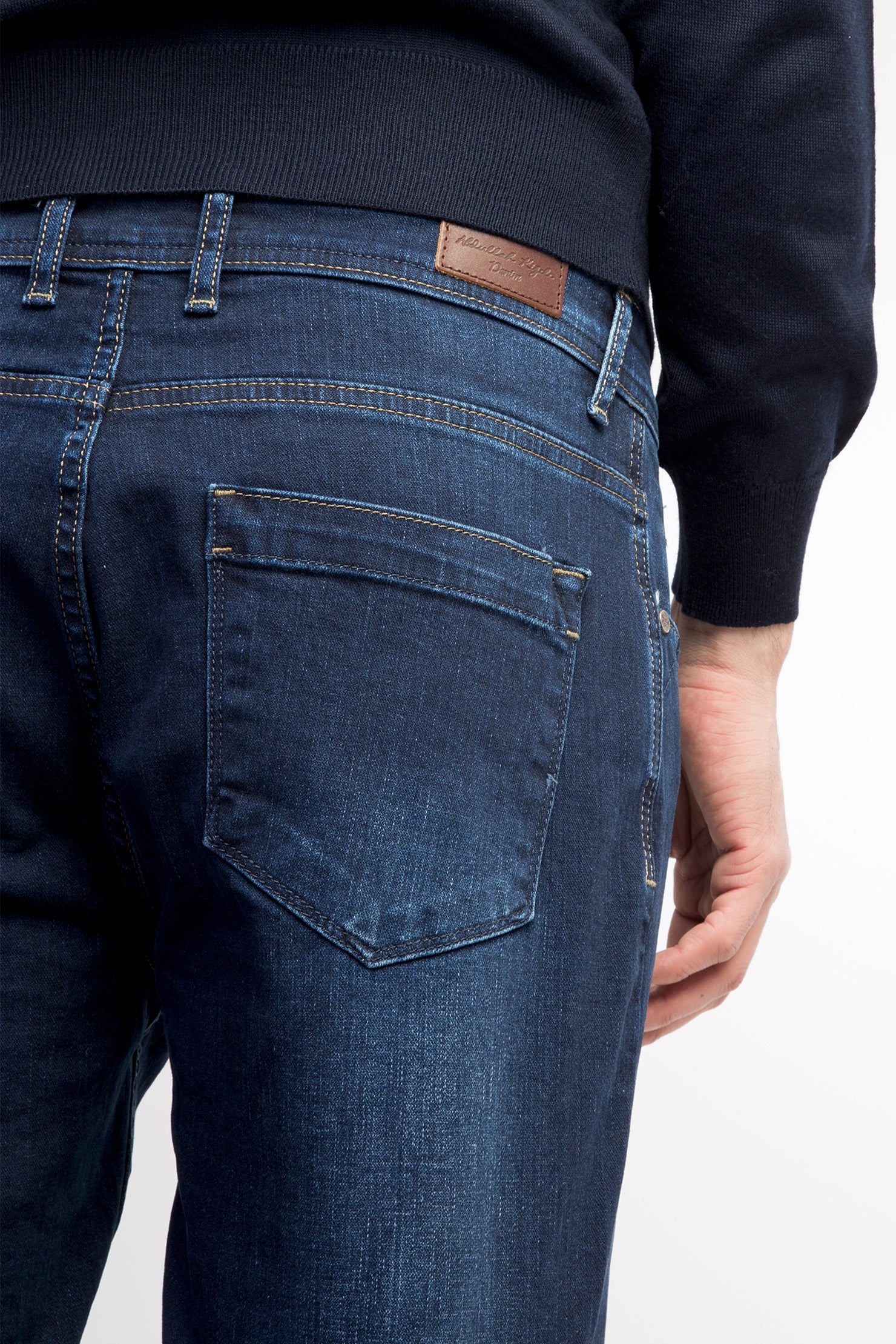 Mavi Slim Fit Dar Kesim Likral? Denim Pantolon-Abdullah Ki??l?