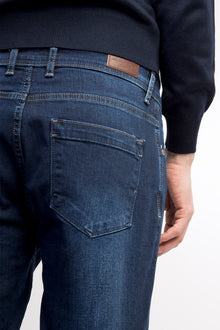 Mavi Slim Fit Dar Kesim Likral? Denim Pantolon-Abdullah Ki??l?