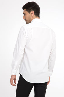 Beyaz Uzun Kol Kolay Ütülenir Pamuk Gömlek