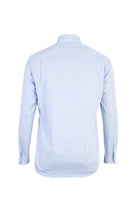 Açık Mavi Uzun Kol Çizgili Pamuk Gömlek