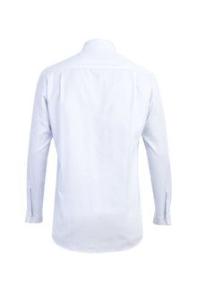 Açık Mavi Uzun Kol Çizgili Pamuk Gömlek