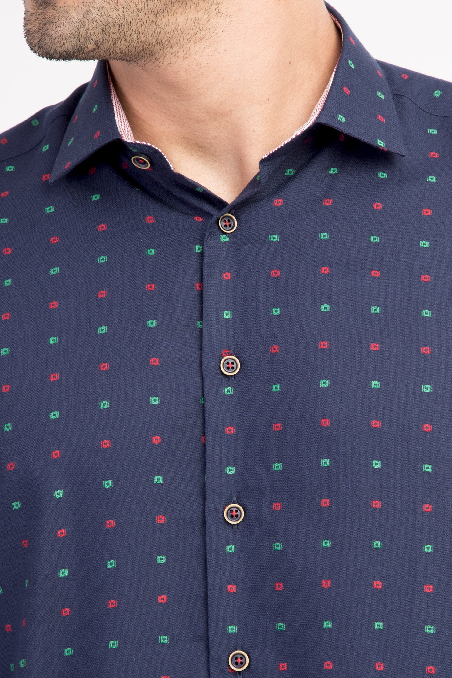Lacivert Ak Kz Tasar?m Desenli Göm-Abdullah Ki??l?