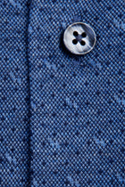 Lacivert Uzun Kol Desenli Slim Fit Dar Kesim Pamuk Gömlek-Abdullah Ki??l?