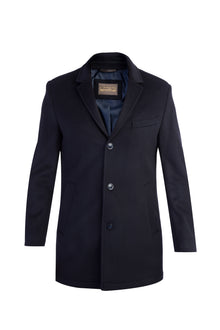 Lacivert Slim Fit Dar Kesim Ka?mir Kaban-Abdullah Ki??l?