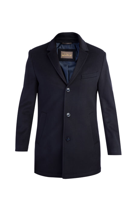 Lacivert Slim Fit Dar Kesim Ka?mir Kaban-Abdullah Ki??l?