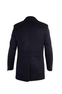 Lacivert Slim Fit Dar Kesim Ka?mir Kaban-Abdullah Ki??l?