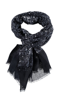 Lacivert Desenli Atkı