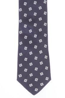 Lacivert ?talyan Desenli ?pek Kravat-Abdullah Ki??l?