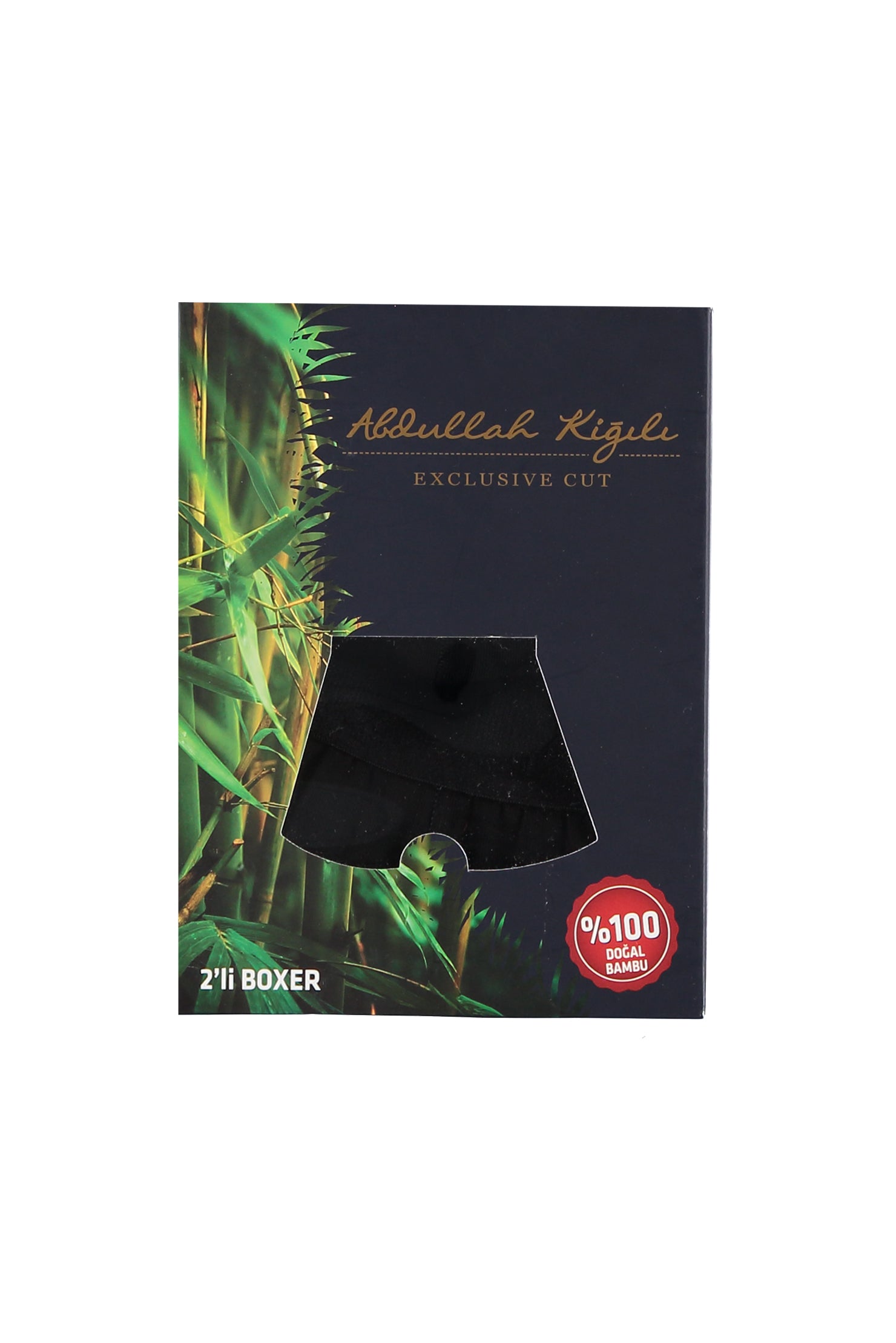 Siyah 2'li Bambu Boxer