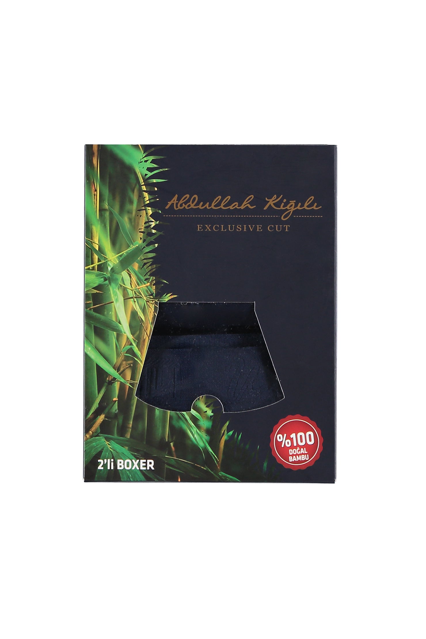 Lacivert 2'li Bambu Boxer