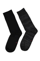 Siyah 2'li Çizgili Çorap Seti