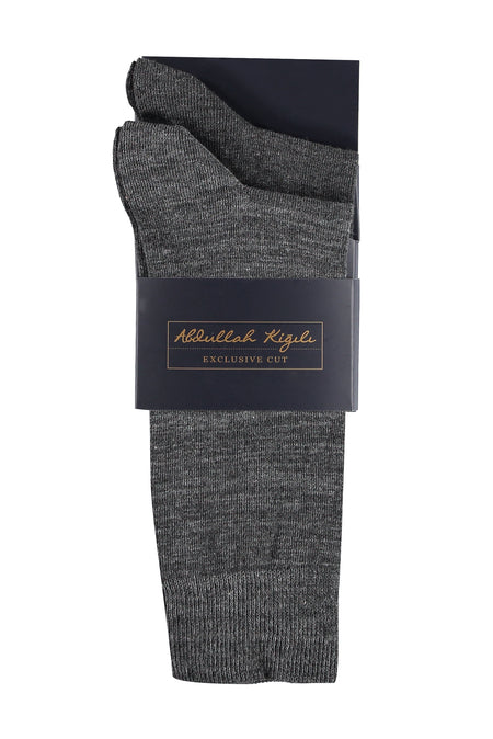 Antrasit 2'li Desenli Çorap Seti