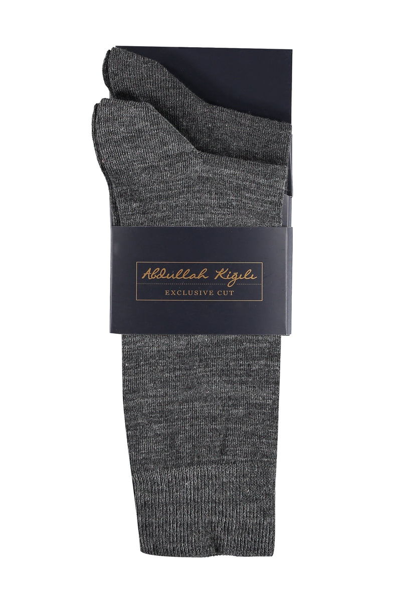 Antrasit 2'li Desenli Çorap Seti