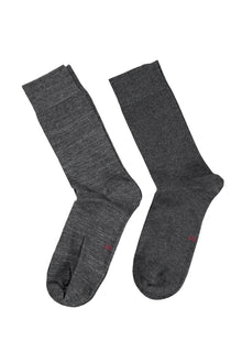 Antrasit 2'li Desenli Çorap Seti