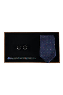 Koyu Yesil 3'lü Kravat Mendil Kol Düğmesi Seti