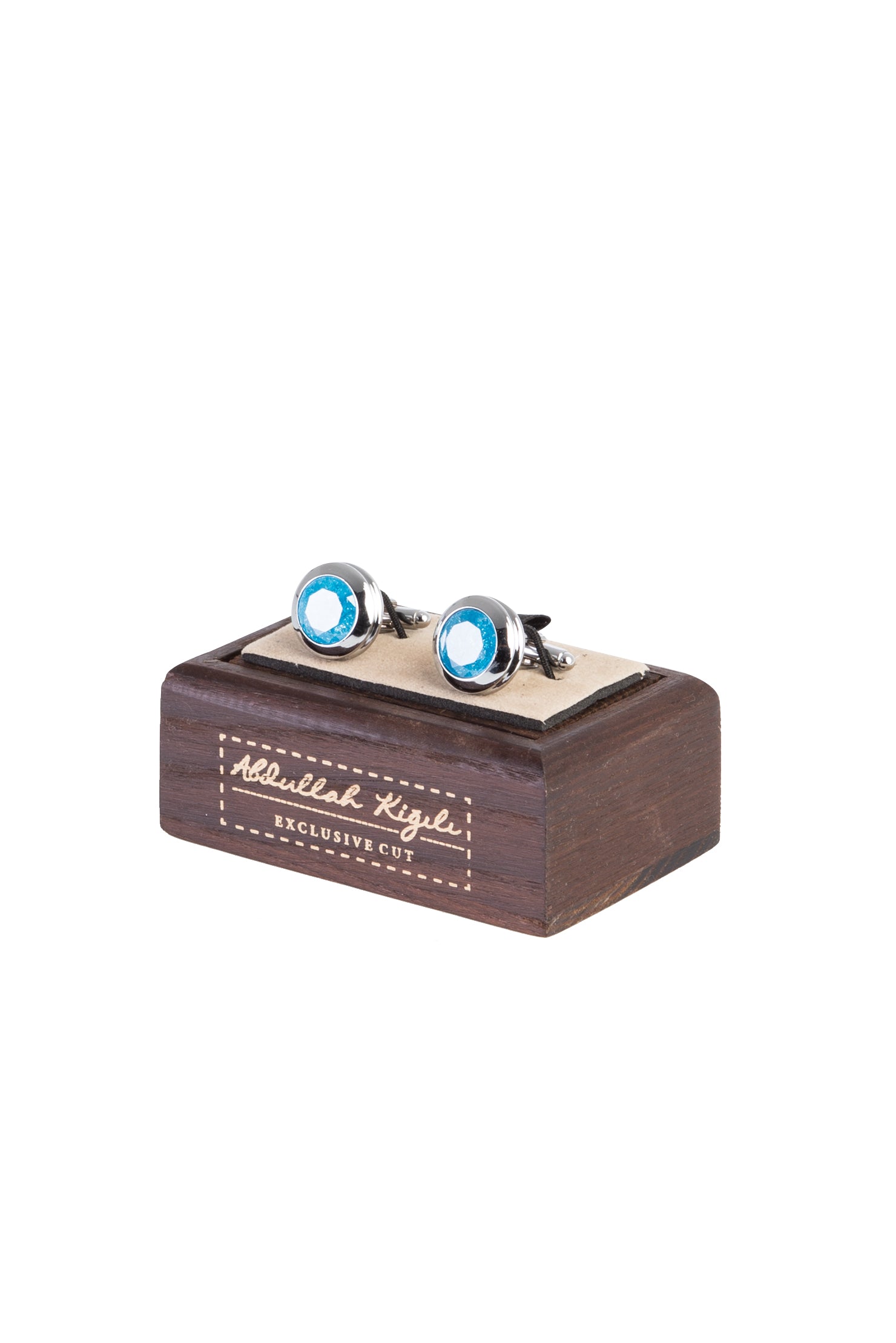 Açık Mavi Zirkon Kol Düğmesi