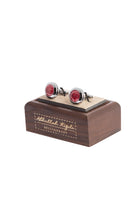 Kırmızı Zirkon Kol Düğmesi