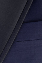 Lacivert 7 Drop Slim Fit Dar Kesim Sivri Yaka Yünlü Smokin & Damatl?k-Abdullah Ki??l?