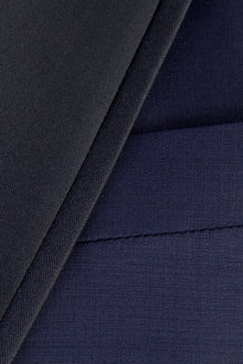 Lacivert 7 Drop Slim Fit Dar Kesim Sivri Yaka Yünlü Smokin & Damatl?k-Abdullah Ki??l?
