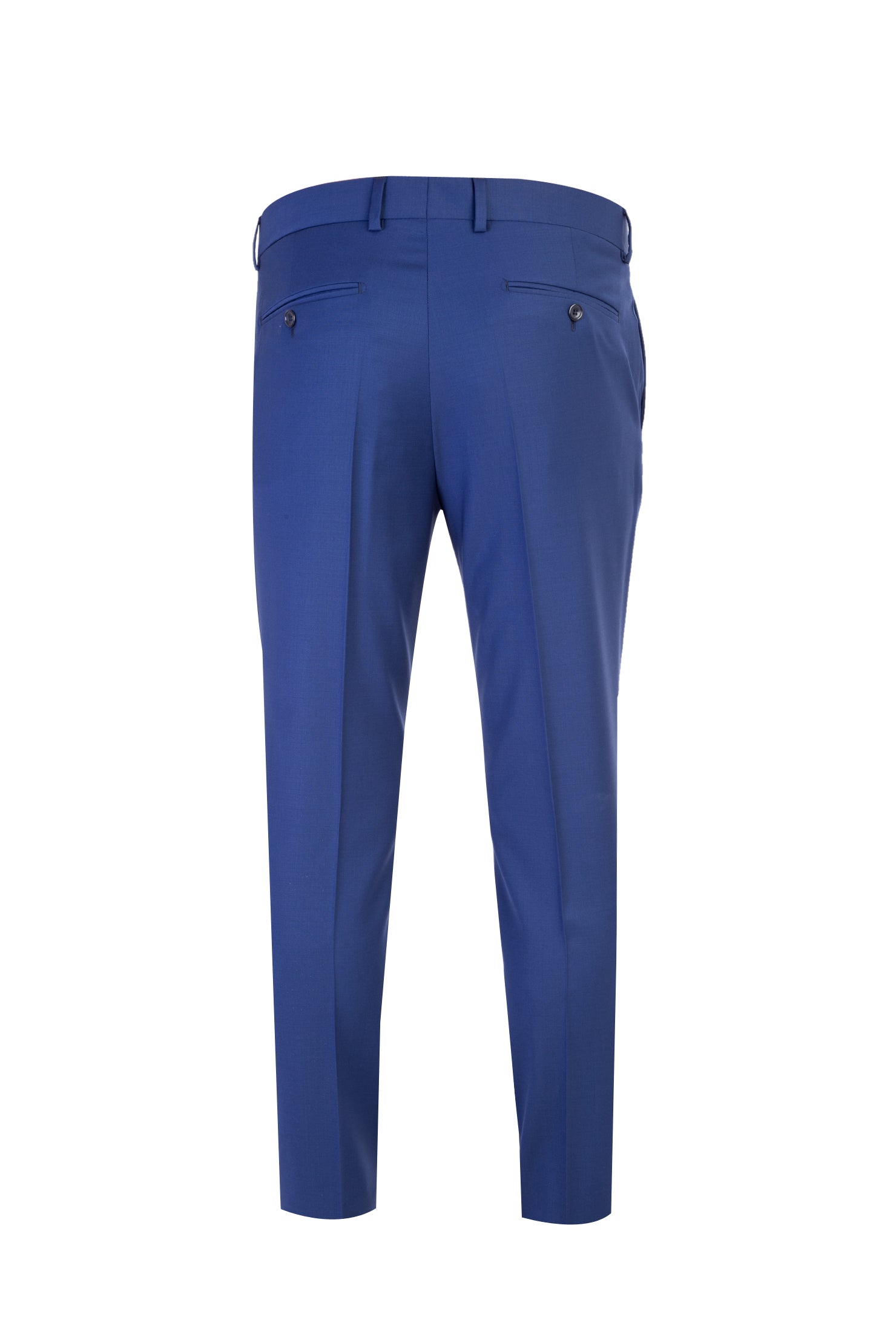 Mavi Slim Fit Dar Kesim Sivri Yaka Yünlü Smokin & Damatlık