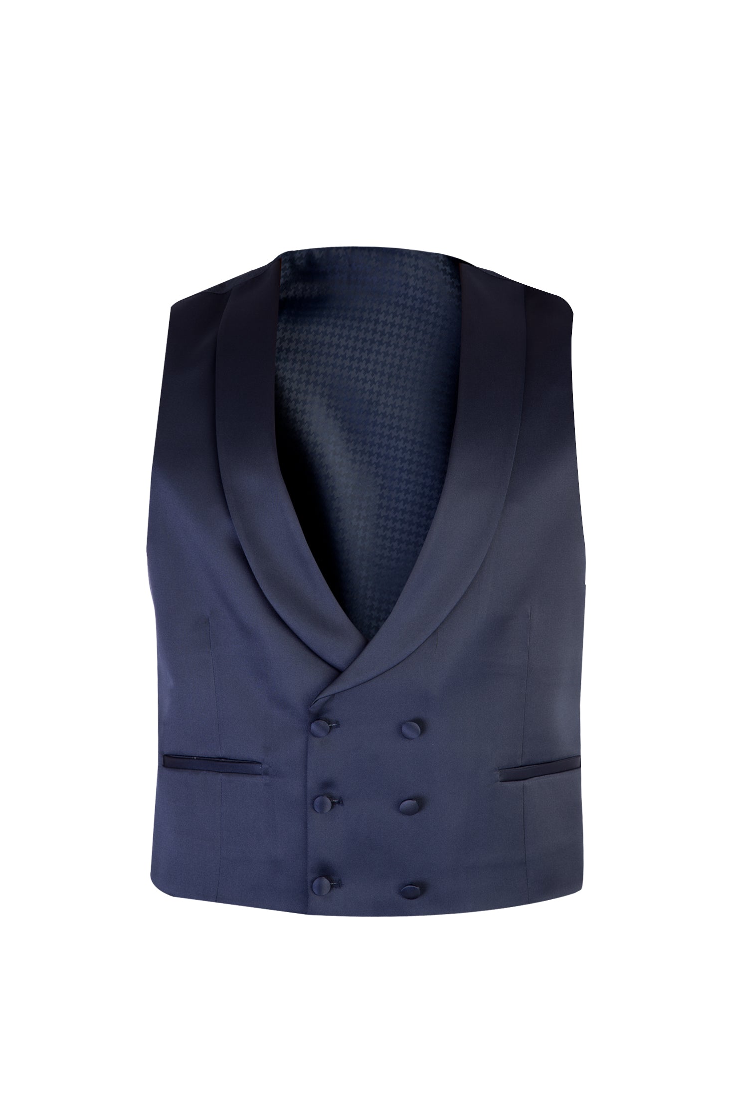 Mavi Slim Fit Dar Kesim Sivri Yaka Yünlü Smokin & Damatlık