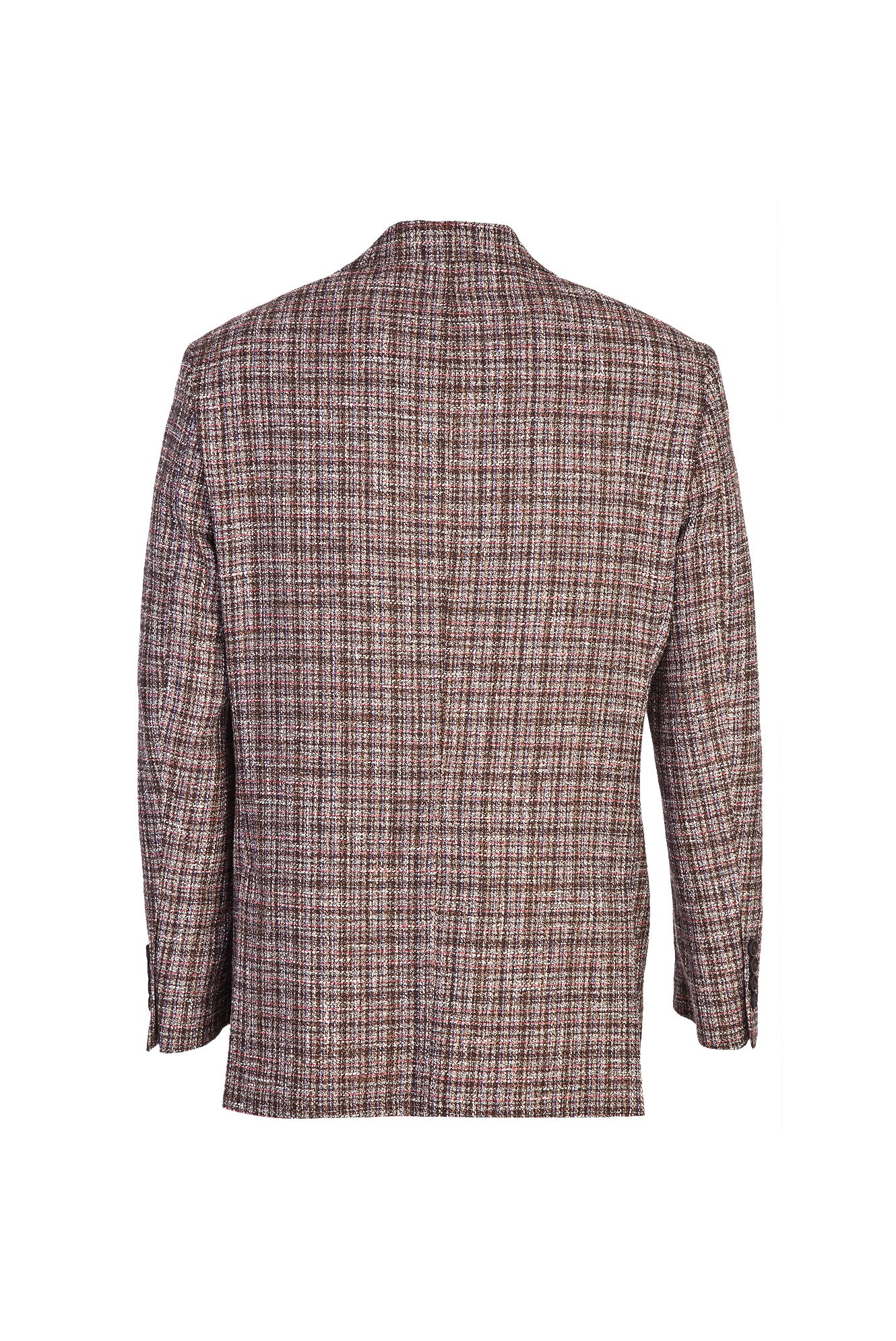 Bordo İtalyan Regular Fit Yünlü Desenli Ceket