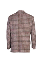 Bordo İtalyan Regular Fit Yünlü Desenli Ceket