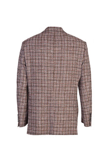 Bordo İtalyan Regular Fit Yünlü Desenli Ceket