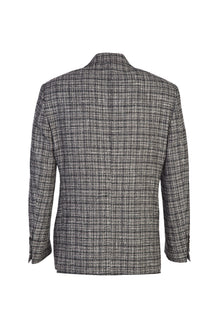 Koyu Yesil İtalyan Regular Fit Yünlü Desenli Ceket