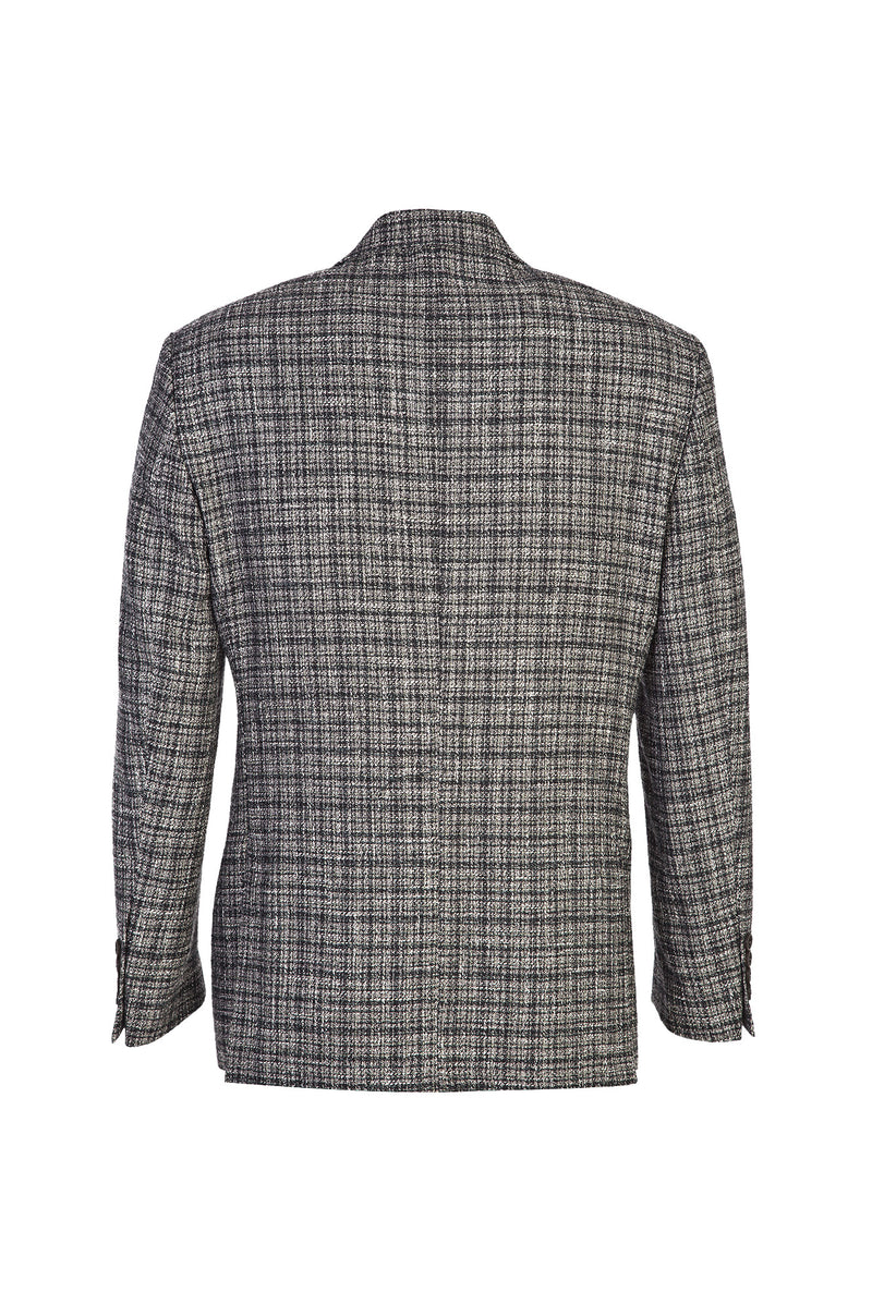 Koyu Yesil İtalyan Regular Fit Yünlü Desenli Ceket