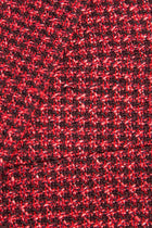 Kırmızı İtalyan Yünlü Desenli Klasik Ceket