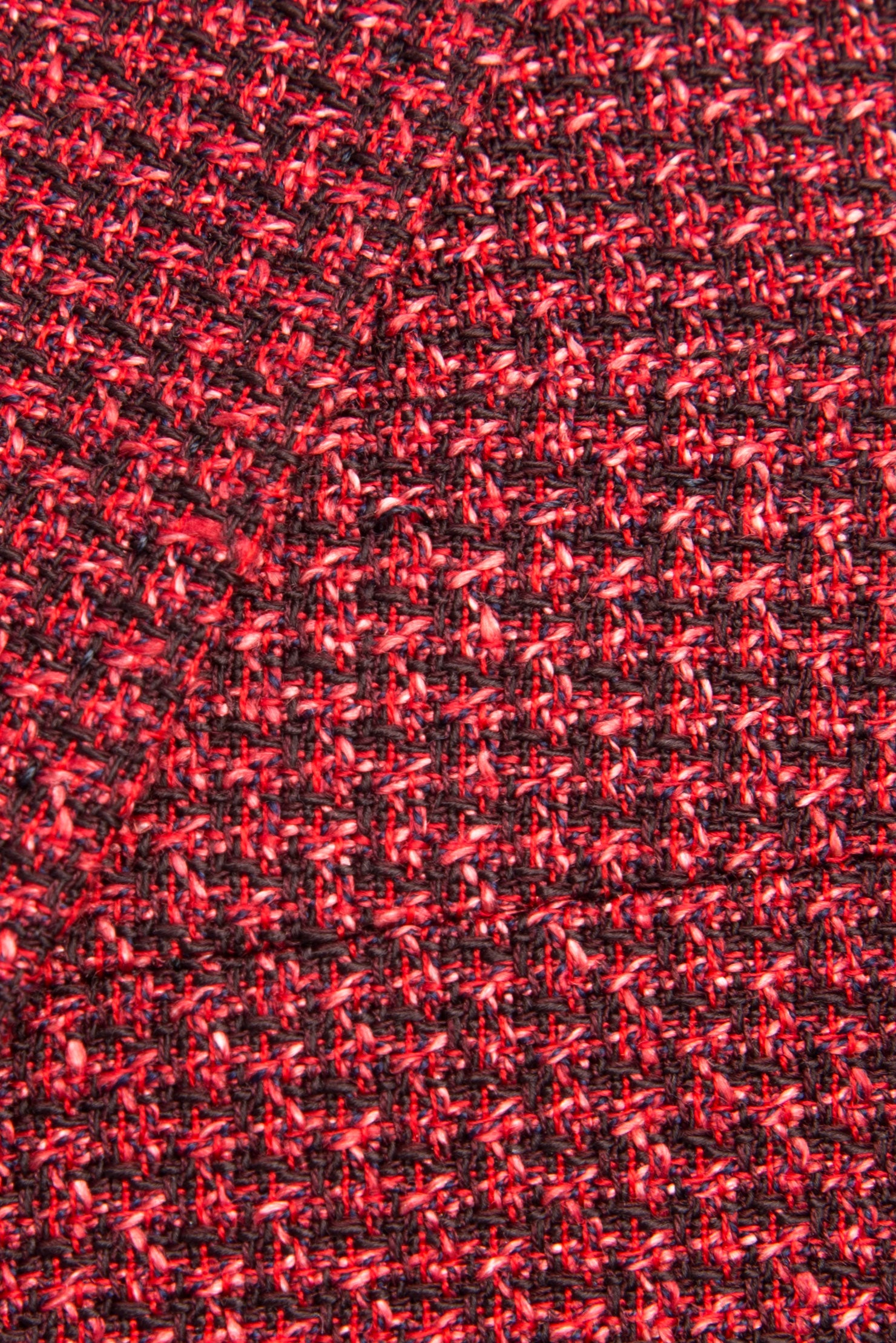 Kırmızı İtalyan Yünlü Desenli Klasik Ceket