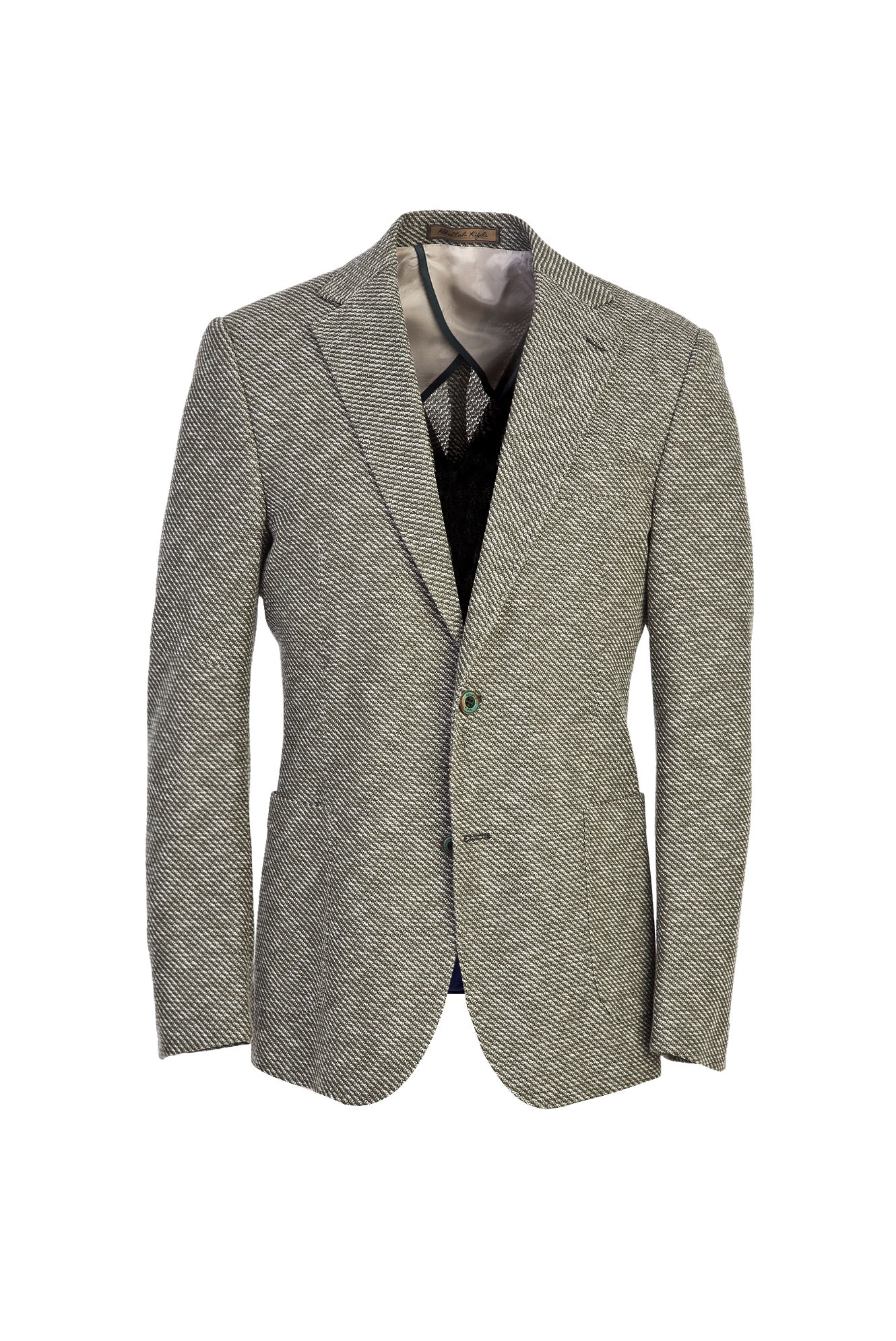 Koyu Yesil İtalyan Kuşgözü Pamuk Ceket