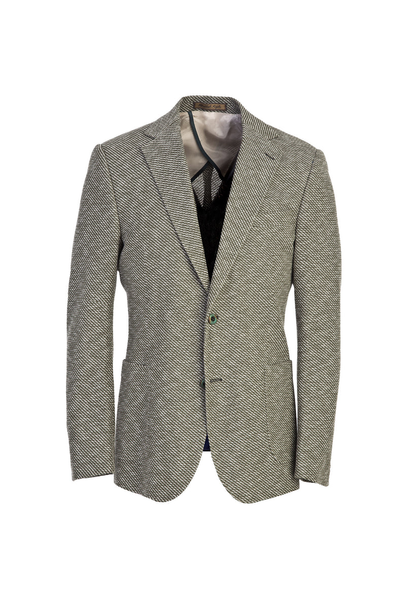 Koyu Yesil İtalyan Kuşgözü Pamuk Ceket