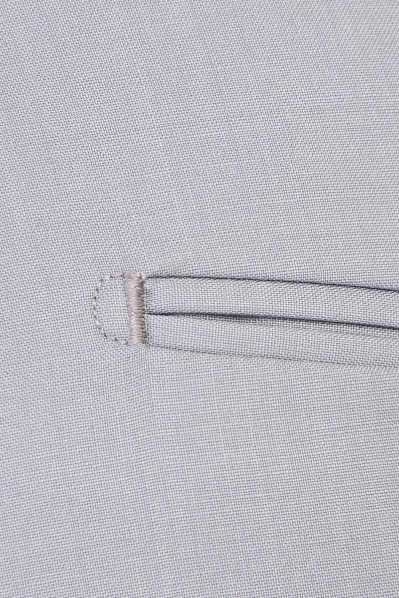 Açık Gri Relaxed Fit Rahat Kesim Yün Klasik Kumaş Pantolon