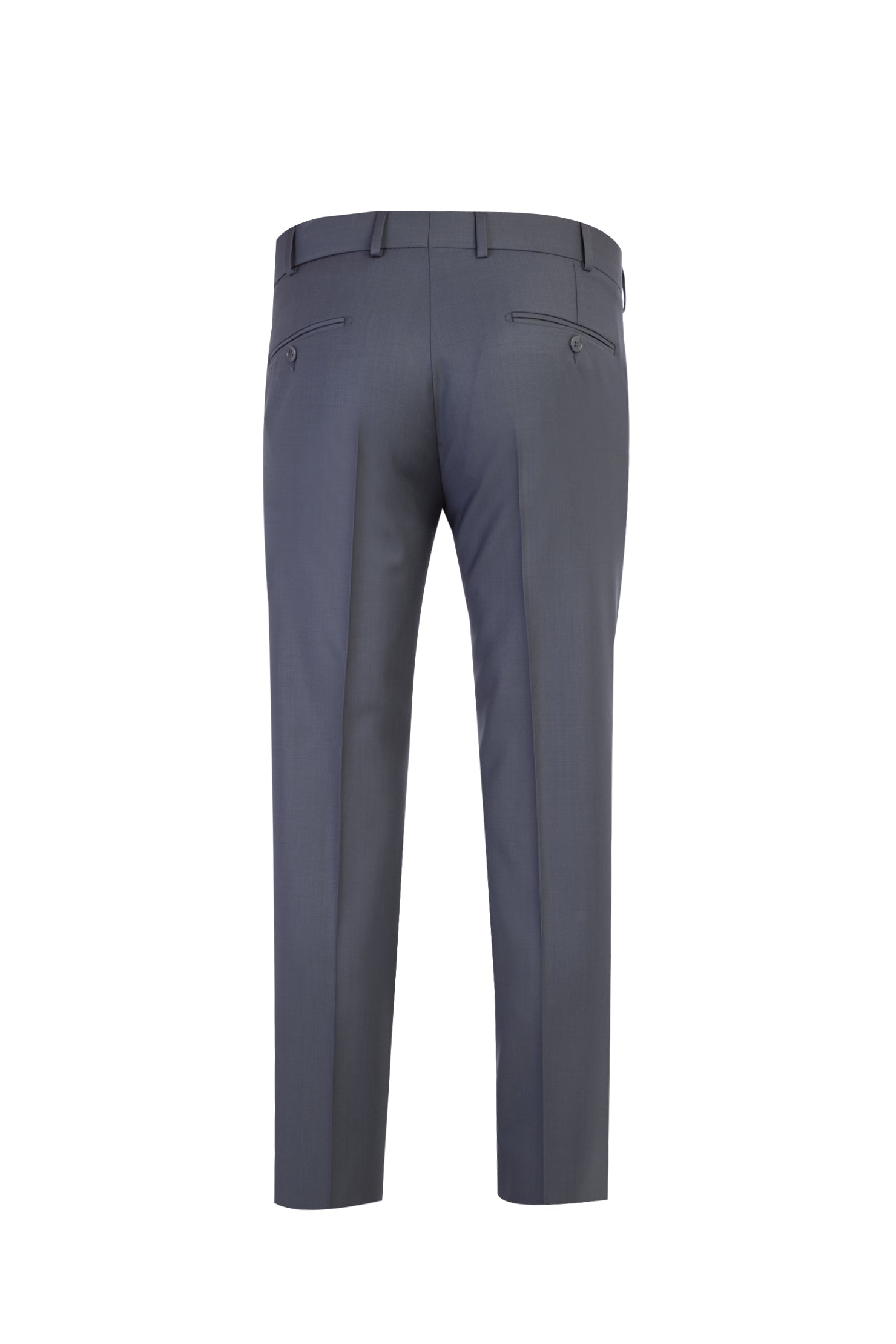 Orta Füme Slim Fit Dar Kesim Yün Klasik Kumaş Pantolon