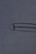 Orta Füme Slim Fit Dar Kesim Yün Klasik Kumaş Pantolon