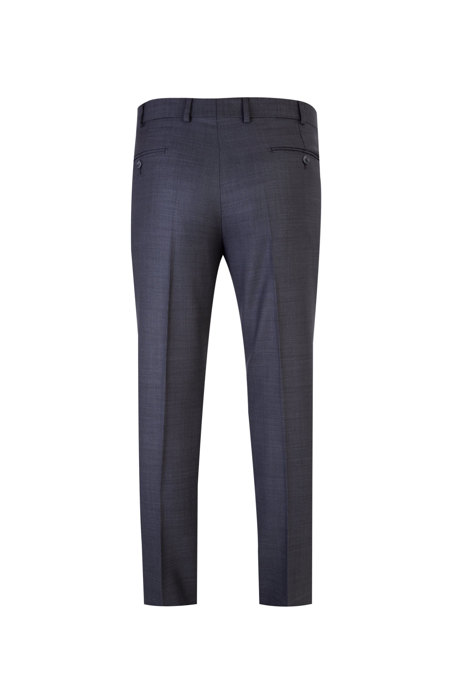 Füme Gri Slim Fit Dar Kesim Kuşgözü Klasik Kumaş Pantolon