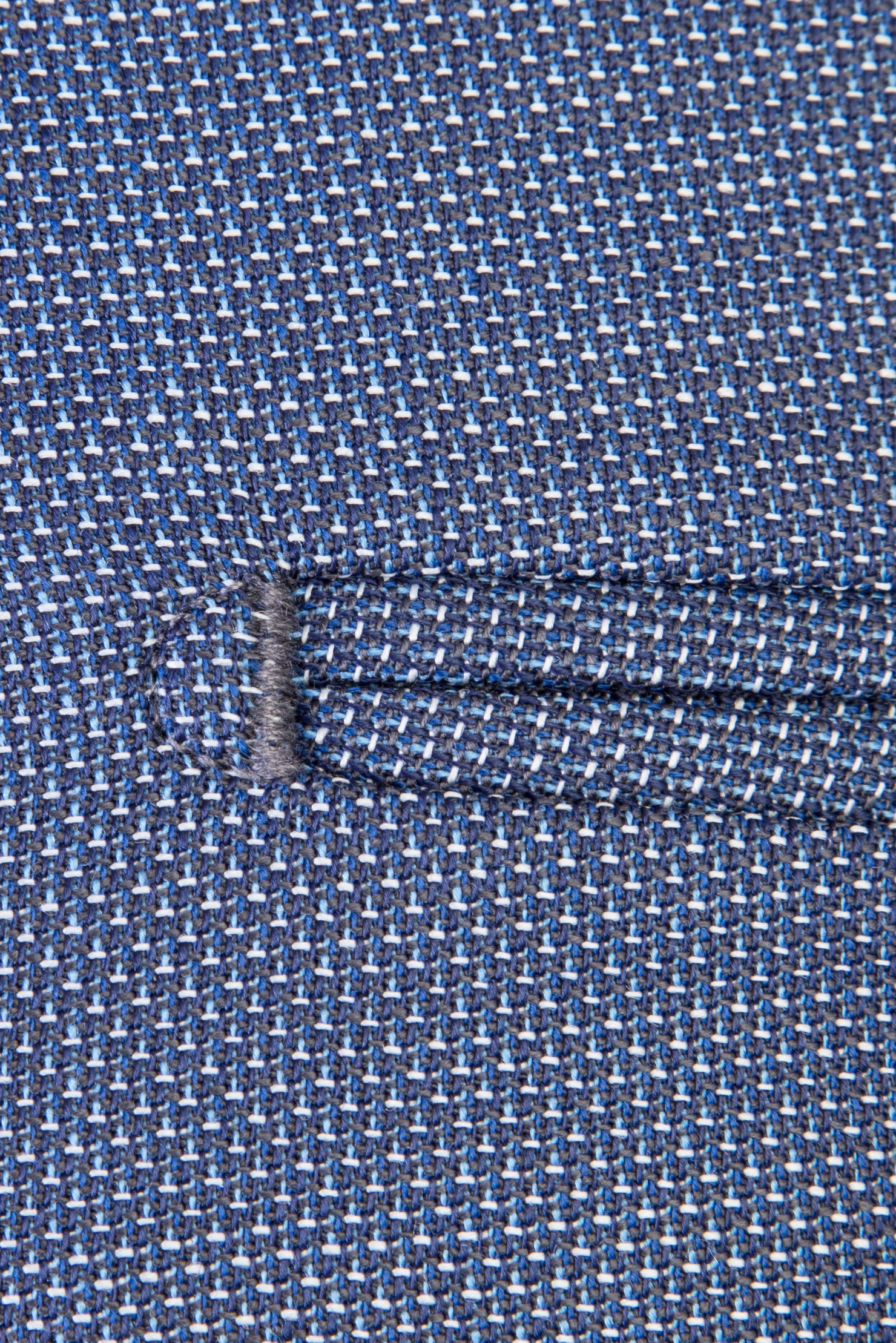 Açık Mavi Slim Fit Dar Kesim Kuşgözü Klasik Kumaş Pantolon