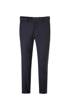 Siyah Slim Fit Dar Kesim Kareli Klasik Kumaş Pantolon