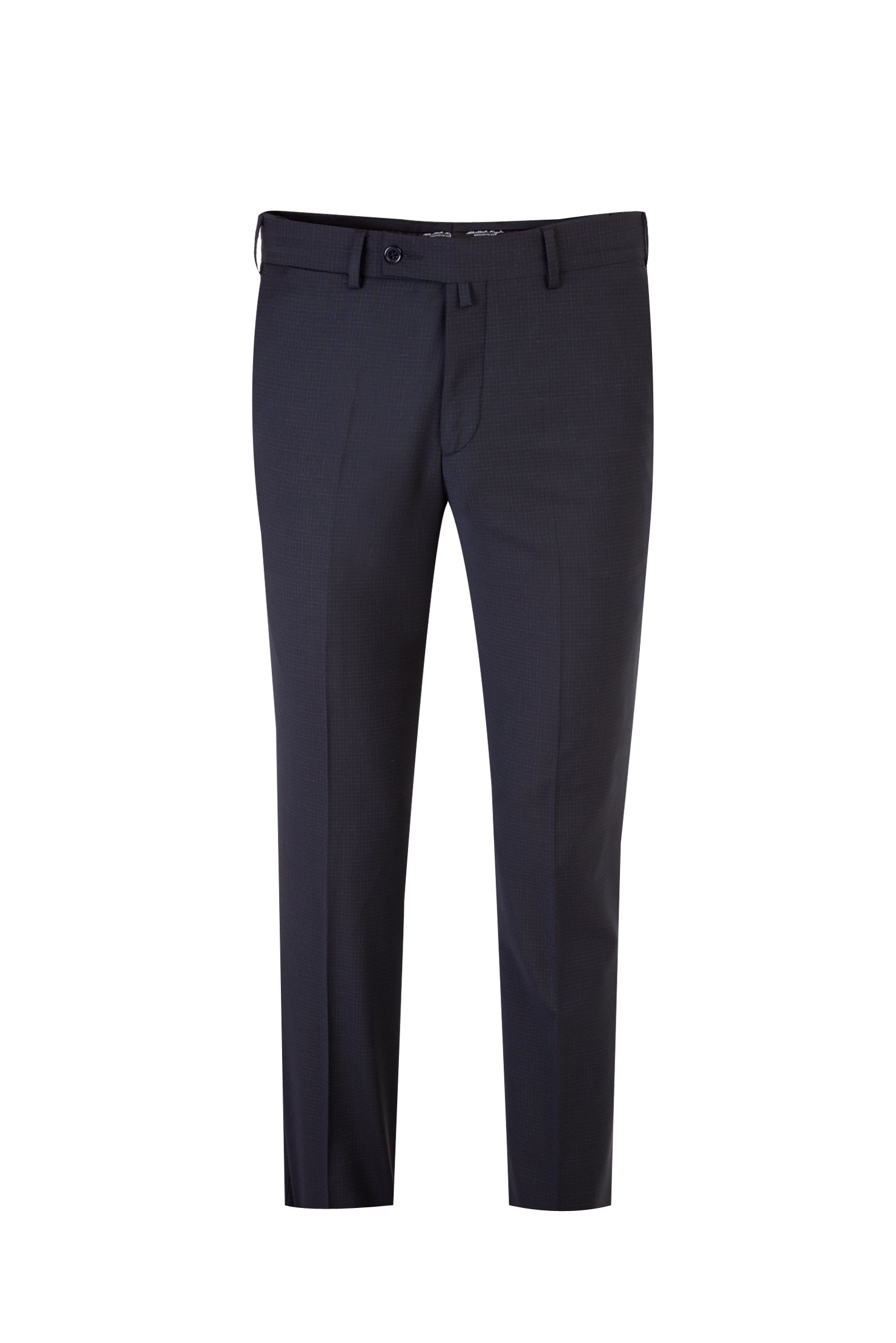 Siyah Slim Fit Dar Kesim Kareli Klasik Kumaş Pantolon