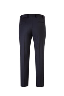 Siyah Slim Fit Dar Kesim Kareli Klasik Kumaş Pantolon