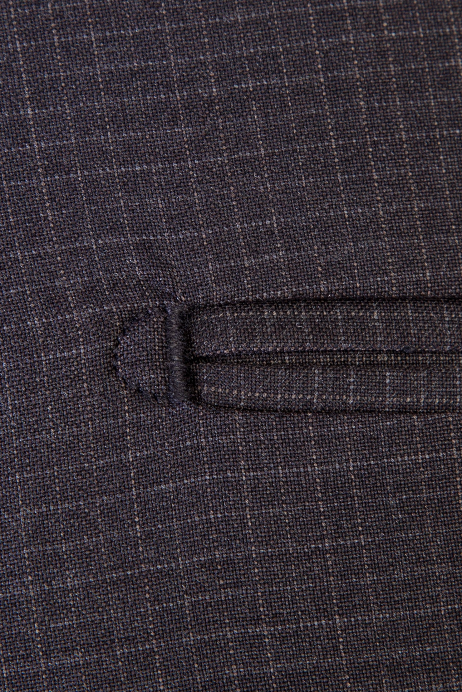 Koyu Kahve Regular Fit Kareli Klasik Kumaş Pantolon