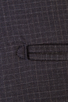 Koyu Kahve Regular Fit Kareli Klasik Kumaş Pantolon